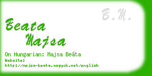beata majsa business card